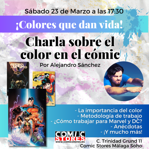 ¡Colores que dan vida! Descubre los secretos del color con Alejandro Sánchez en Comic Stores Málaga